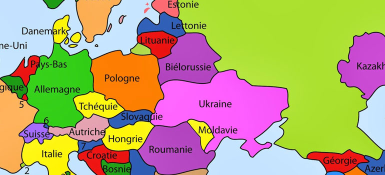 carte gps europe de l'est